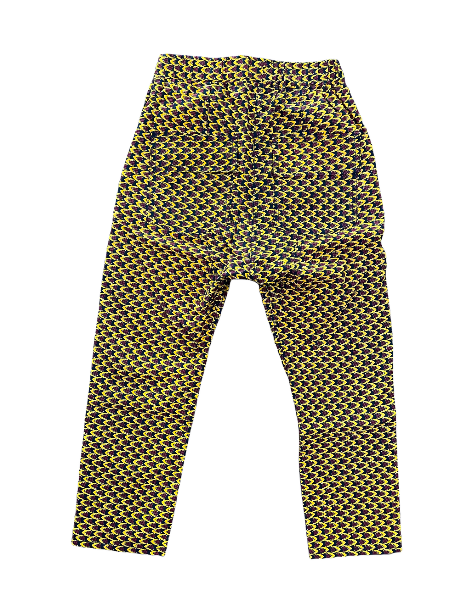 African wax drop crotch pants