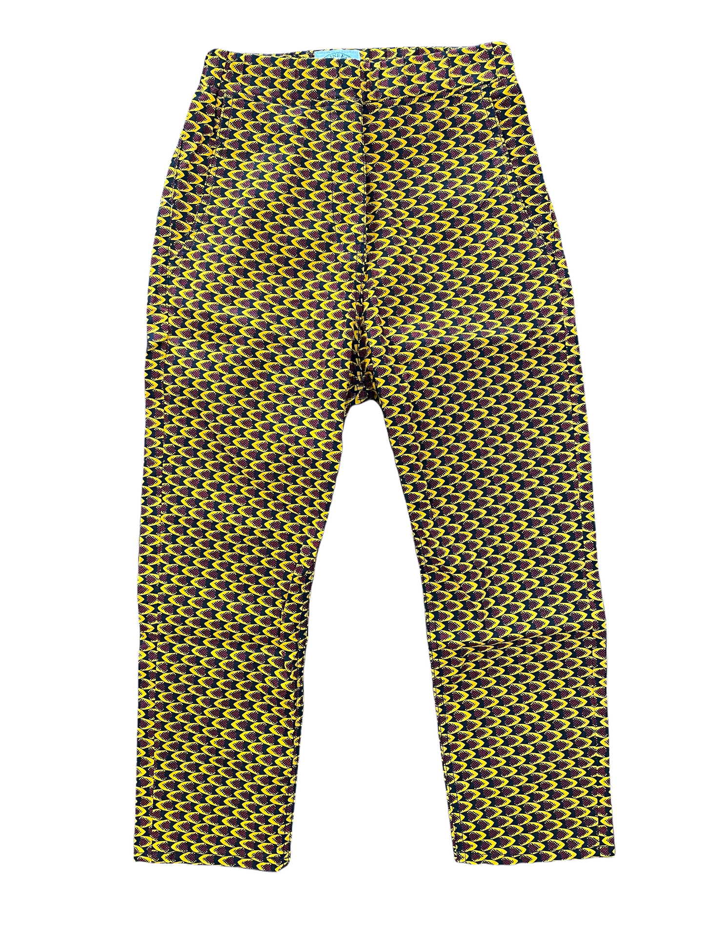 African wax drop crotch pants